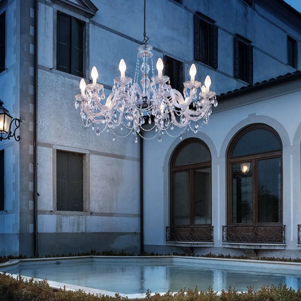 12-flammige LED buiten kroonluchter Drylight S12