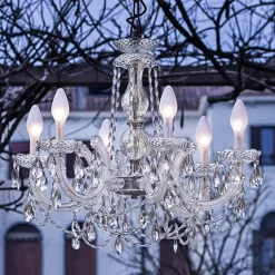 6-flammige LED buiten kroonluchter Drylight S6