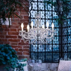 6-flammige LED buiten kroonluchter Drylight S6