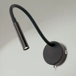 Flexibele LED wandlamp Colin in zwart