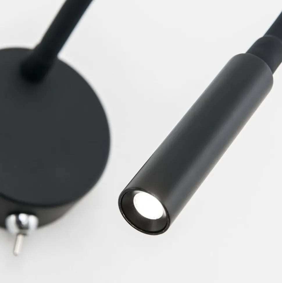 Flexibele LED wandlamp Colin in zwart