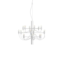 FLOS 2097/18 LED kroonluchter, heldere lampen, wit