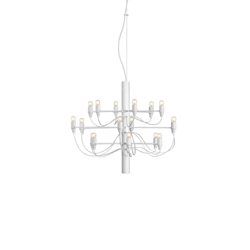 FLOS 2097/18 LED kroonluchter, heldere lampen, wit