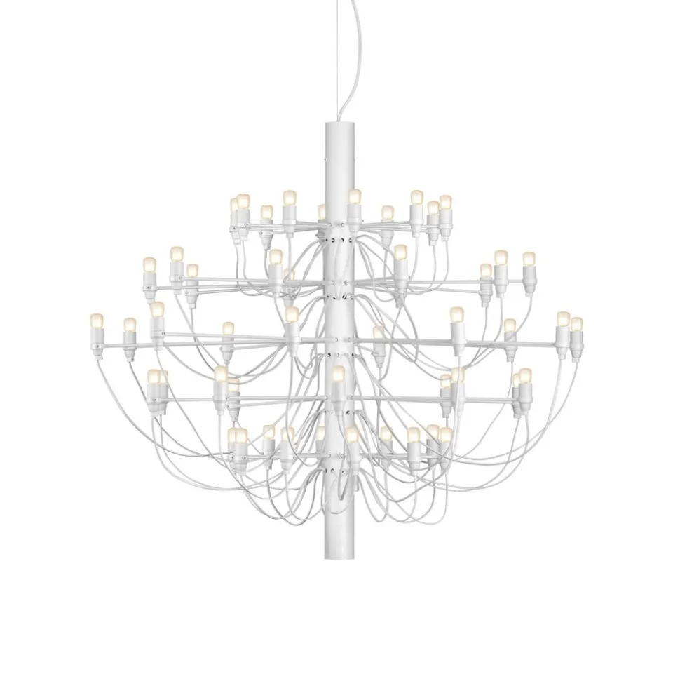 FLOS 2097/50 LED kroonluchter, mat, wit