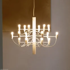 FLOS 2097/18 LED kroonluchter, mat, wit