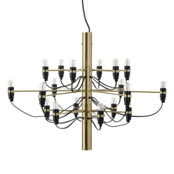 FLOS 2097/18 LED kroonluchter, mat, messing