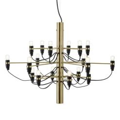 FLOS 2097/18 LED kroonluchter, mat, messing