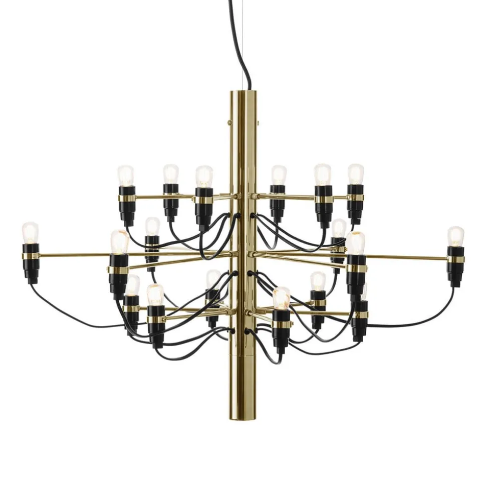 FLOS 2097/18 LED kroonluchter, mat, messing