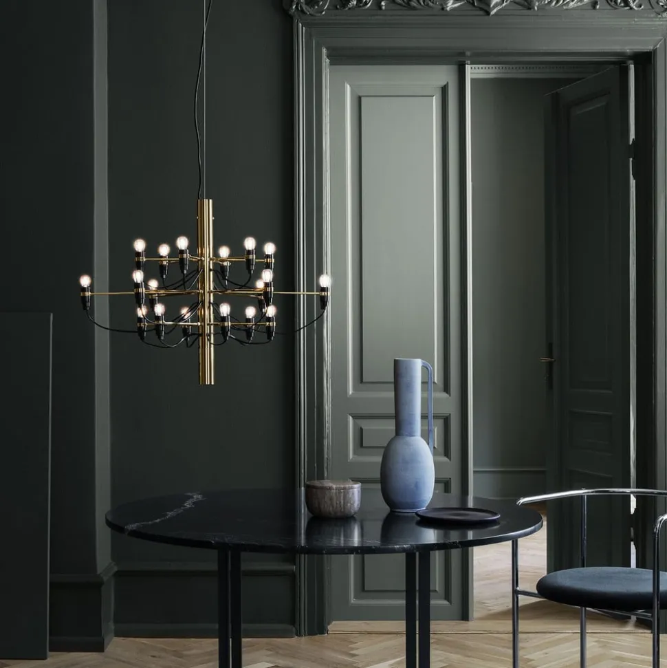 FLOS 2097/18 LED kroonluchter, mat, messing