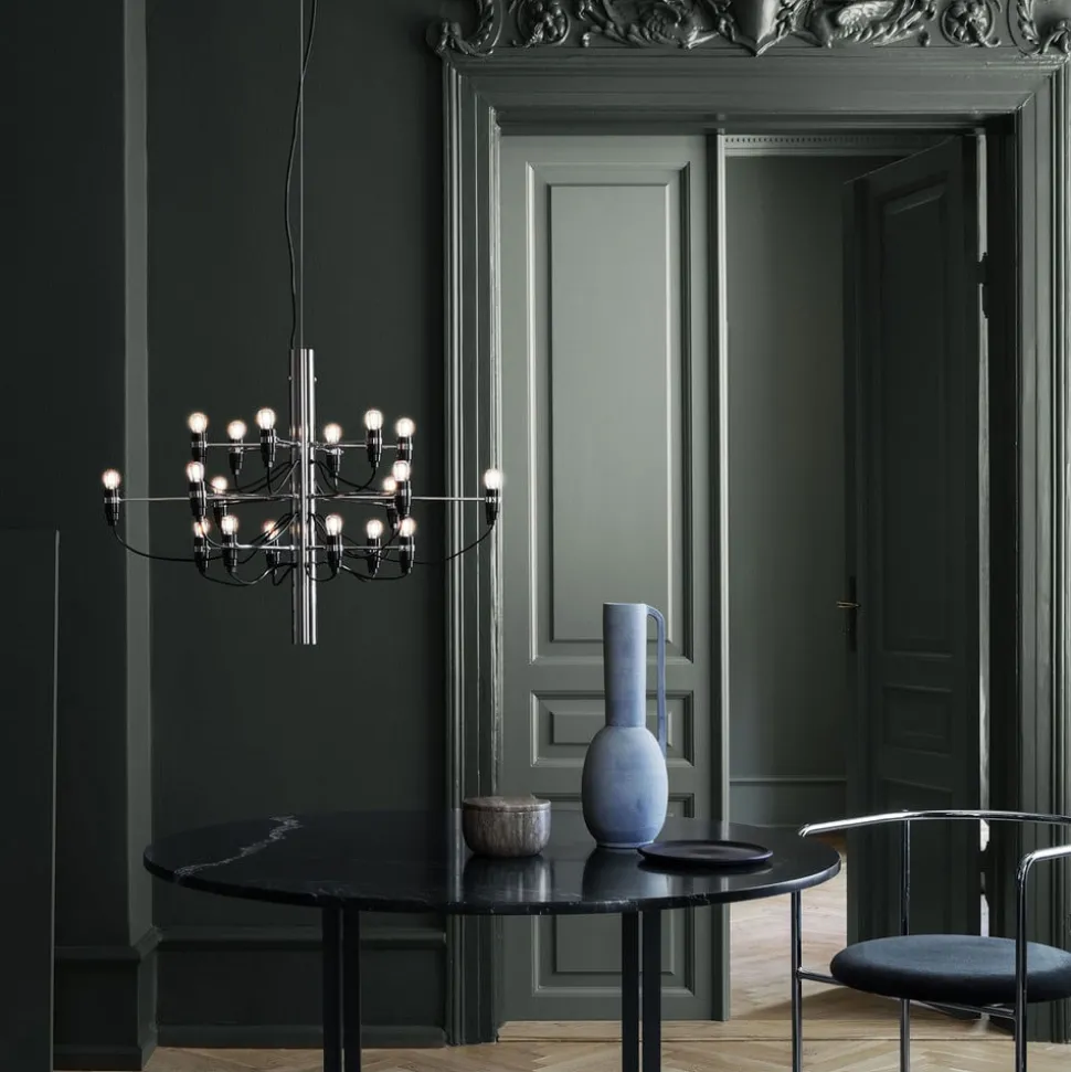 FLOS 2097/18 LED kroonluchter, mat, chroom