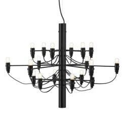 FLOS 2097/18 LED kroonluchter, mat, zwart