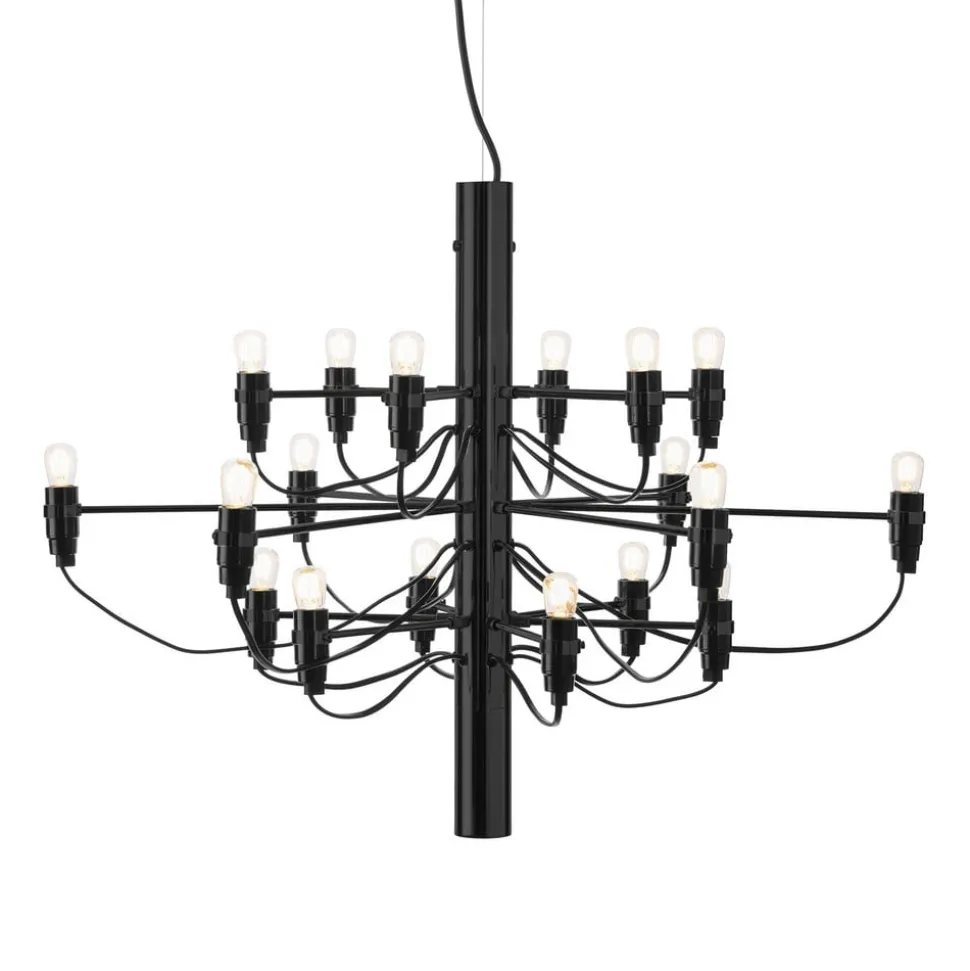 FLOS 2097/18 LED kroonluchter, mat, zwart