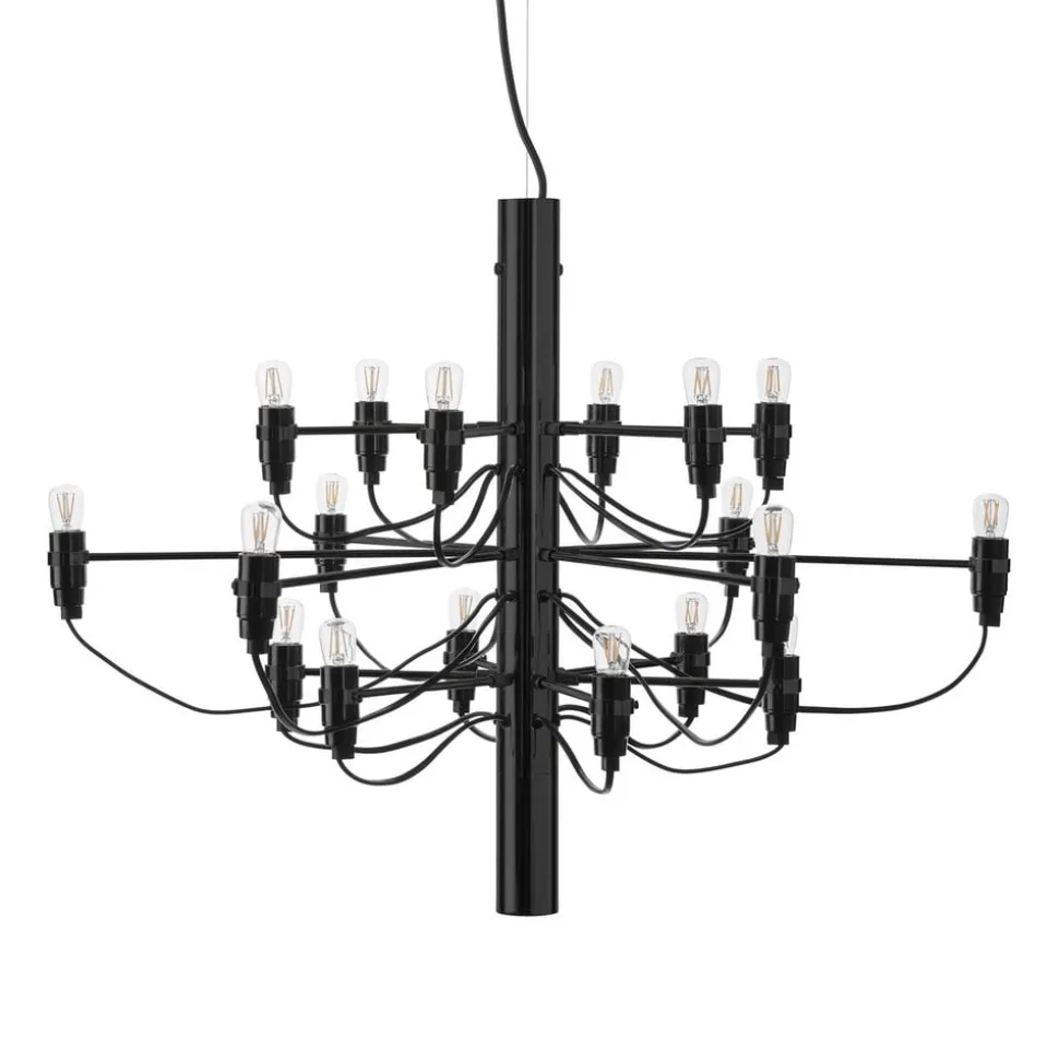 FLOS 2097/18 LED kroonluchter, mat, zwart