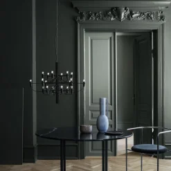 FLOS 2097/18 LED kroonluchter, mat, zwart