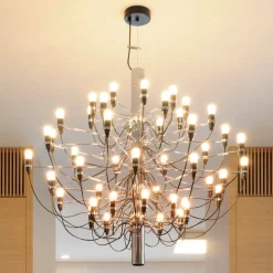 FLOS 2097/50 LED kroonluchter, mat, chroom