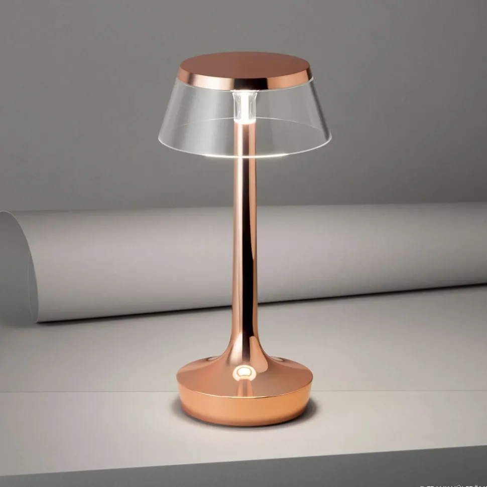 Flos Bon Jour unplugged LED tafellamp, koper