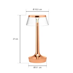 Flos Bon Jour unplugged LED tafellamp, koper