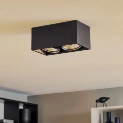 FLOS Compass box H135 - plafondlamp 2-lamps zwart
