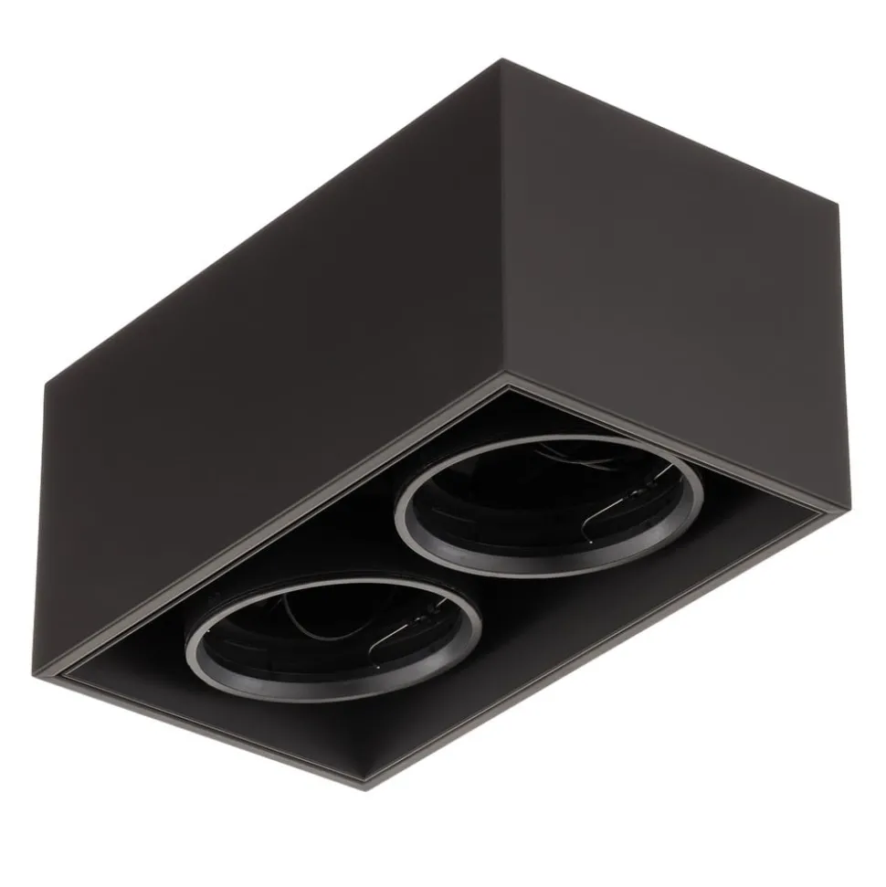 FLOS Compass box H135 - plafondlamp 2-lamps zwart