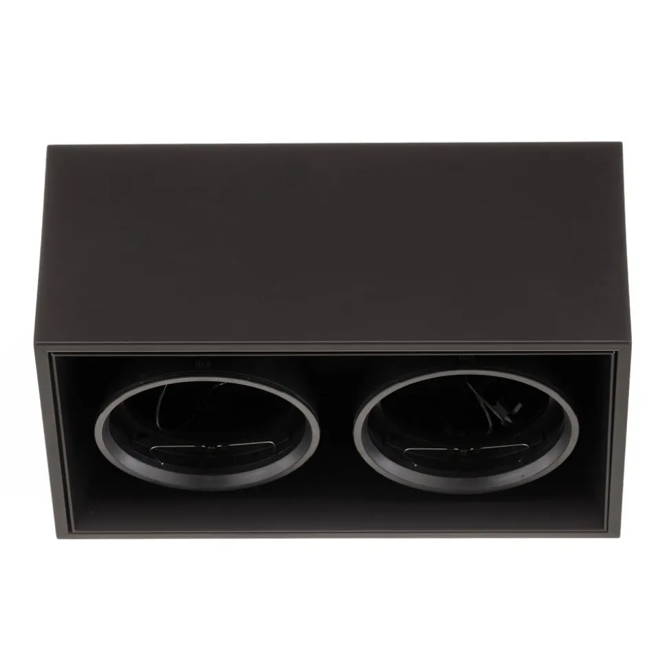 FLOS Compass box H135 - plafondlamp 2-lamps zwart