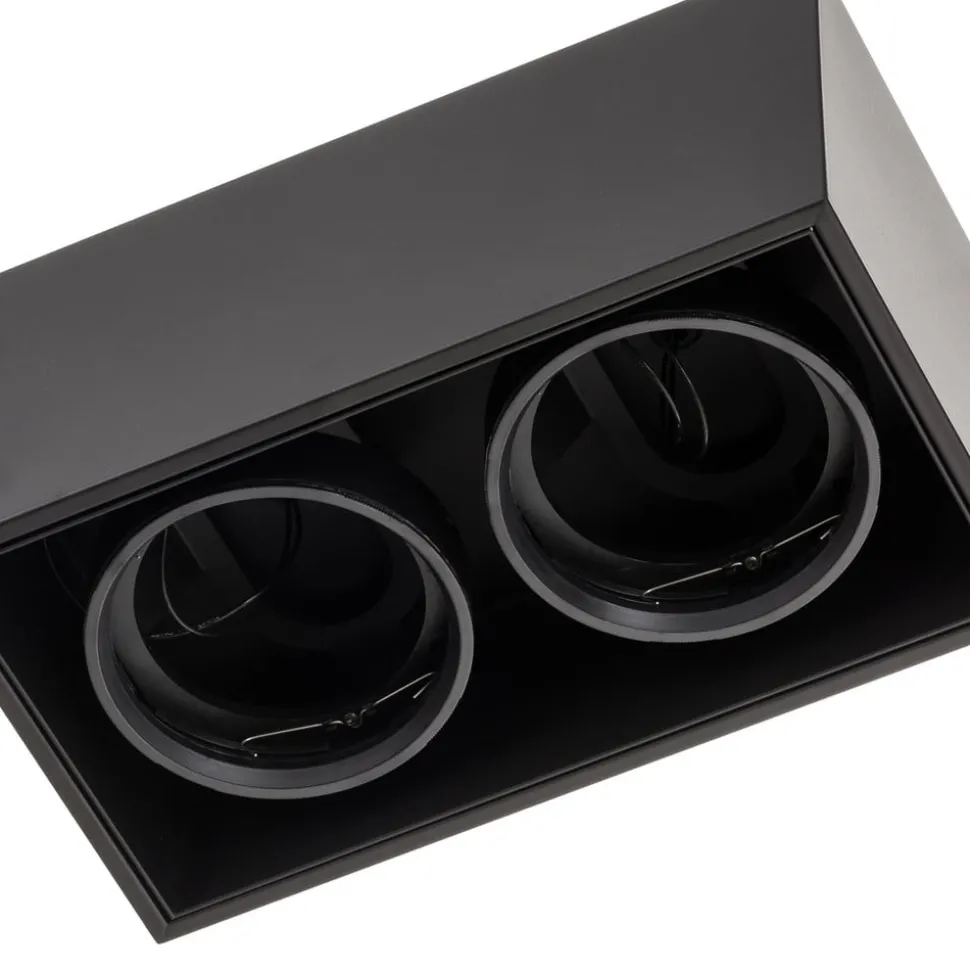 FLOS Compass box H135 - plafondlamp 2-lamps zwart