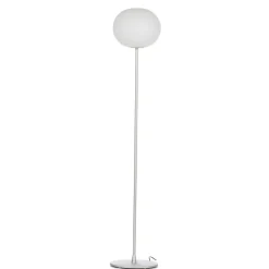 FLOS Glo-Ball Floor 2 vloerlamp, mat zilver