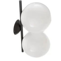 FLOS IC C/W1 Dubbele wandlamp zwart Ø 20 cm