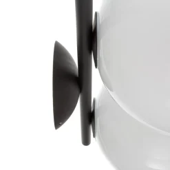 FLOS IC C/W1 Dubbele wandlamp zwart Ø 20 cm