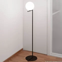 FLOS IC F1 vloerlamp zwart Ø 20 cm
