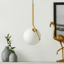 FLOS IC S1 hanglamp, messing, gepolijst