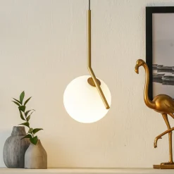 FLOS IC S1 hanglamp, messing, gepolijst