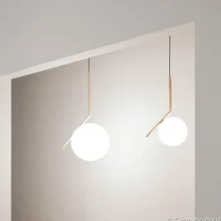 FLOS IC S1 hanglamp, messing, gepolijst