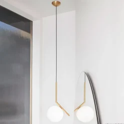 FLOS IC S2 hanglamp, messing