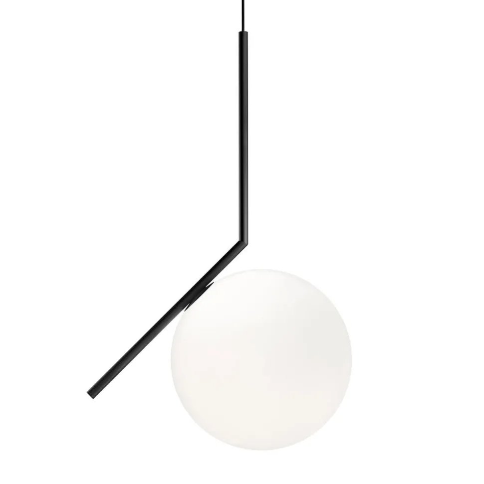 FLOS IC S2 hanglamp, zwart Ø 30 cm