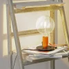 FLOS Lampadina LED tafellamp oranje, zwarte voet