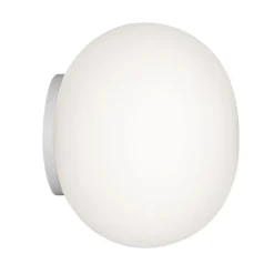 FLOS Mini Glo-Ball Spiegel wandlamp, wit