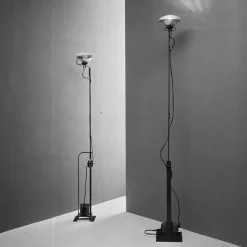 FLOS Toio Limited Edition vloerlamp, zwart, metaal, 195 cm