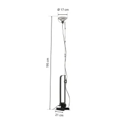 FLOS Toio Limited Edition vloerlamp, zwart, metaal, 195 cm