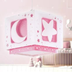 Fluorescerende hanglamp NACHTHIMMEL roze