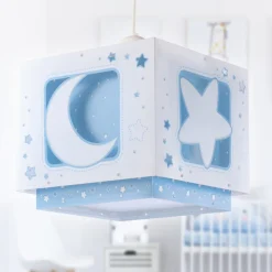 Fluorescerende hanglamp NACHTHIMMEL blauw