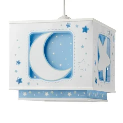 Fluorescerende hanglamp NACHTHIMMEL blauw