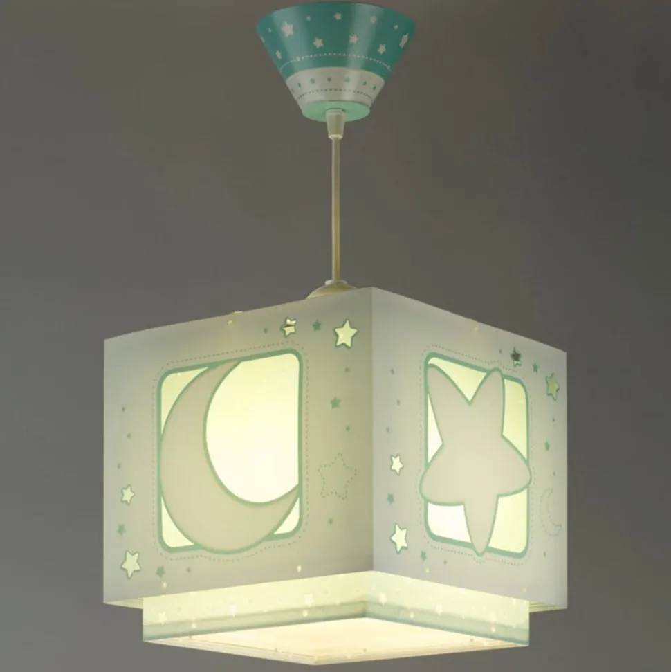 Fluorescerende hanglamp nachthemel groen