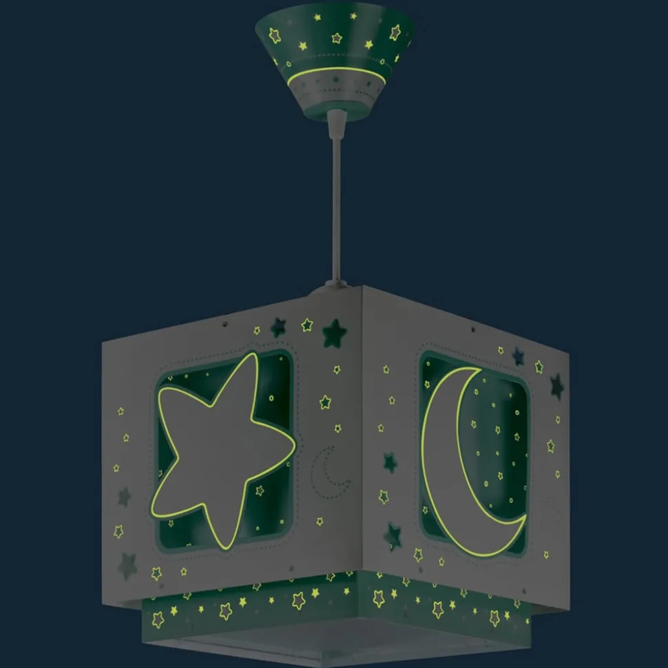 Fluorescerende hanglamp nachthemel groen