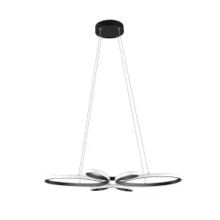 Fly LED hanglamp, mat zwart, 3.000 K, 83 cm x 45 cm