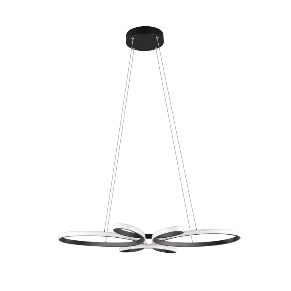 Fly LED hanglamp, mat zwart, 3.000 K, 83 cm x 45 cm