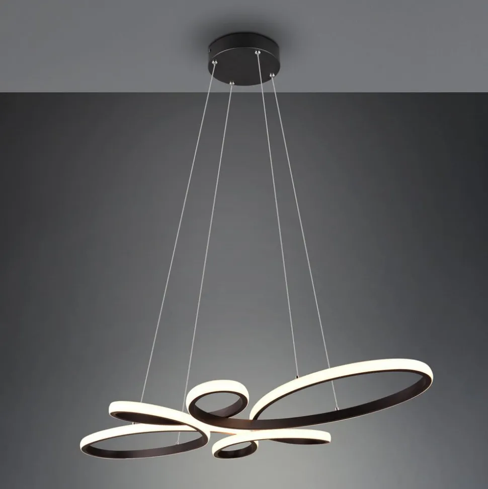 Fly LED hanglamp, mat zwart, 3.000 K, 83 cm x 45 cm