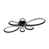 Fly LED plafondlamp, mat zwart, 3.000 K, 83 cm x 45 cm