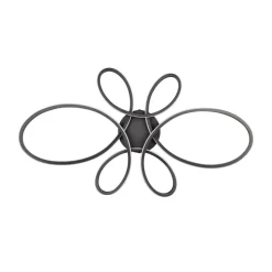 Fly LED plafondlamp, mat zwart, 3.000 K, 83 cm x 45 cm