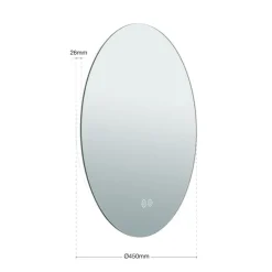 Focus-LED-spiegel, Ø 45 cm, CCT, anticondens, touchdimmer