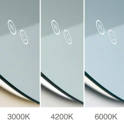 Focus-LED-spiegel, Ø 60 cm, CCT, anticondens, touchdimmer